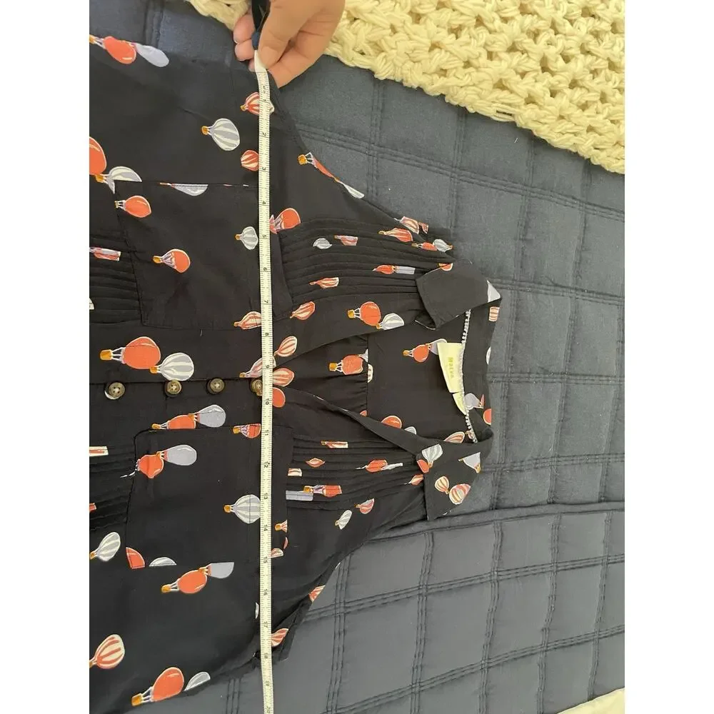 MAEVE BY ANTHROPOLOGIE SLEEVELESS NOVELTY PRINT HOT AIR BALLOON BLOUSE SZ XS - Picture 13 of 14